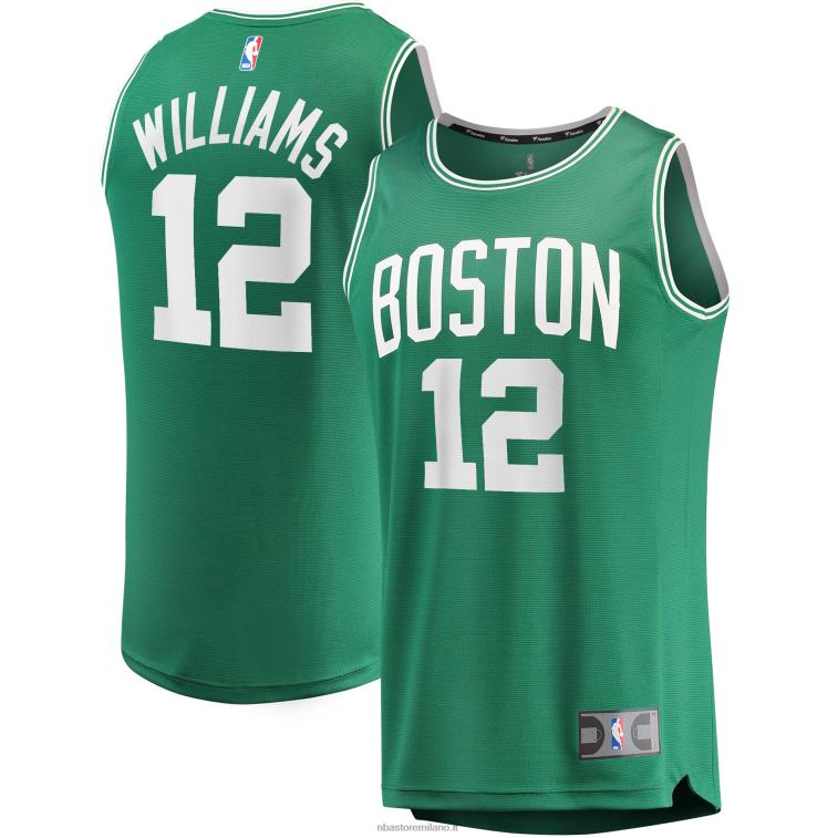 NBA 00F2L1092 maglia giocatore Boston Celtics Grant Williams Kelly Green Fast Break replica
