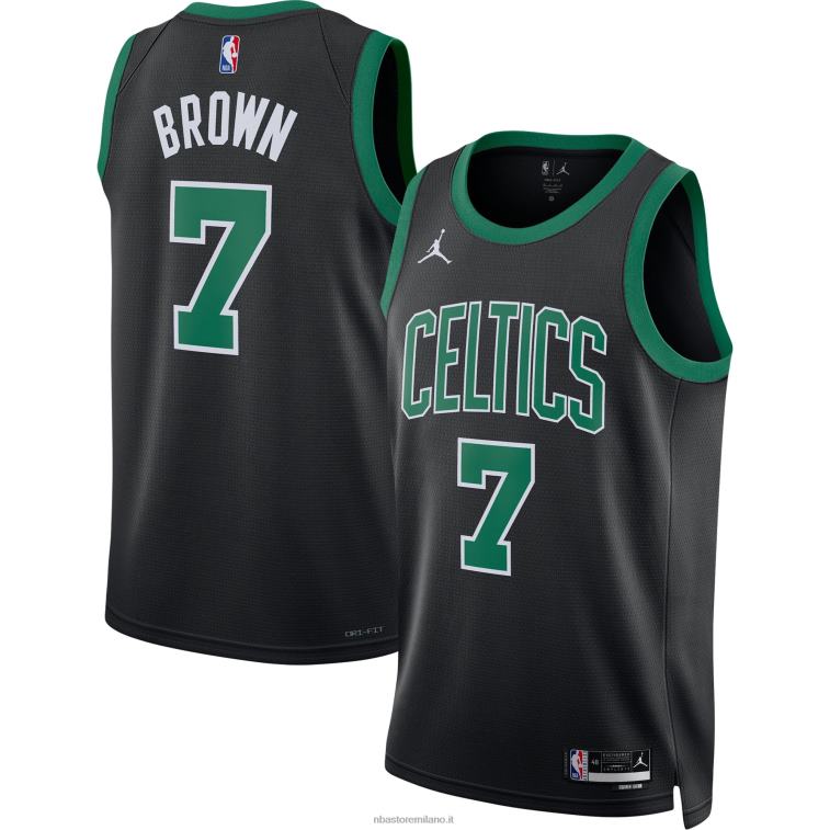 NBA 00F2L14 maglia swingman nera marca jordan boston celtics jaylen brown