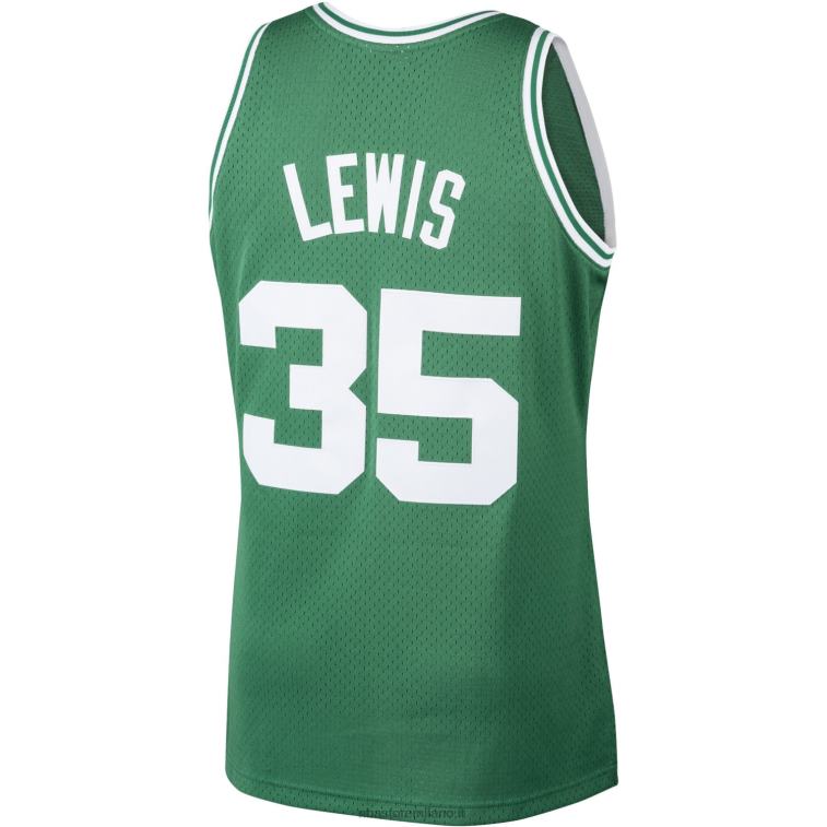 NBA 00F2L1675 boston celtics reggie lewis mitchell & ness kelly green hardwood classici swingman giocatore maglia