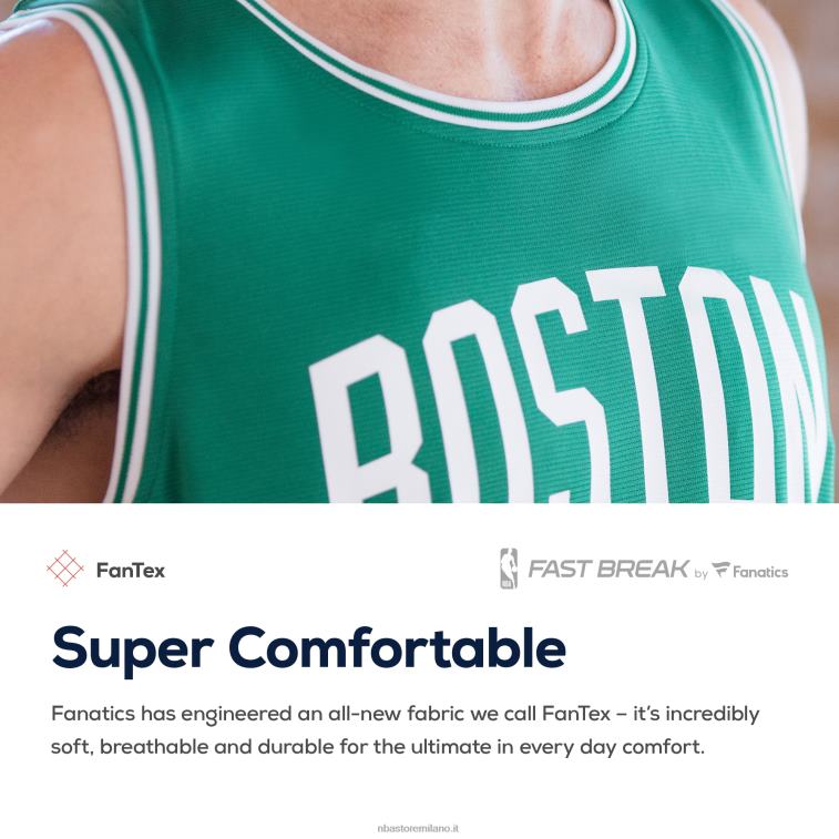NBA 00F2L210 boston celtics marcus smart maglia giocatore verde contropiede replica