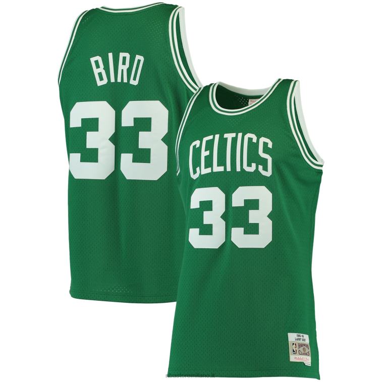 NBA 00F2L231 maglia Boston Celtics Larry Bird Mitchell & Ness Kelly Green Big & Tall Hardwood Classics