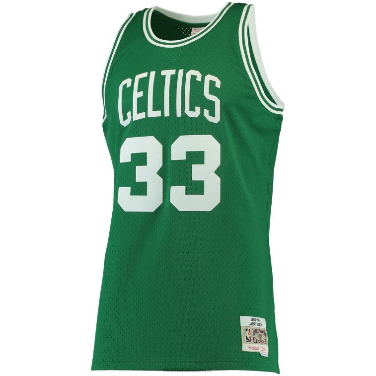 NBA 00F2L231 maglia Boston Celtics Larry Bird Mitchell & Ness Kelly Green Big & Tall Hardwood Classics