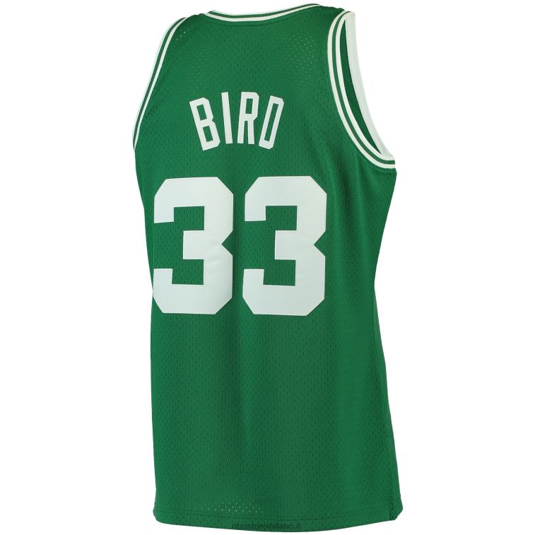 NBA 00F2L231 maglia Boston Celtics Larry Bird Mitchell & Ness Kelly Green Big & Tall Hardwood Classics