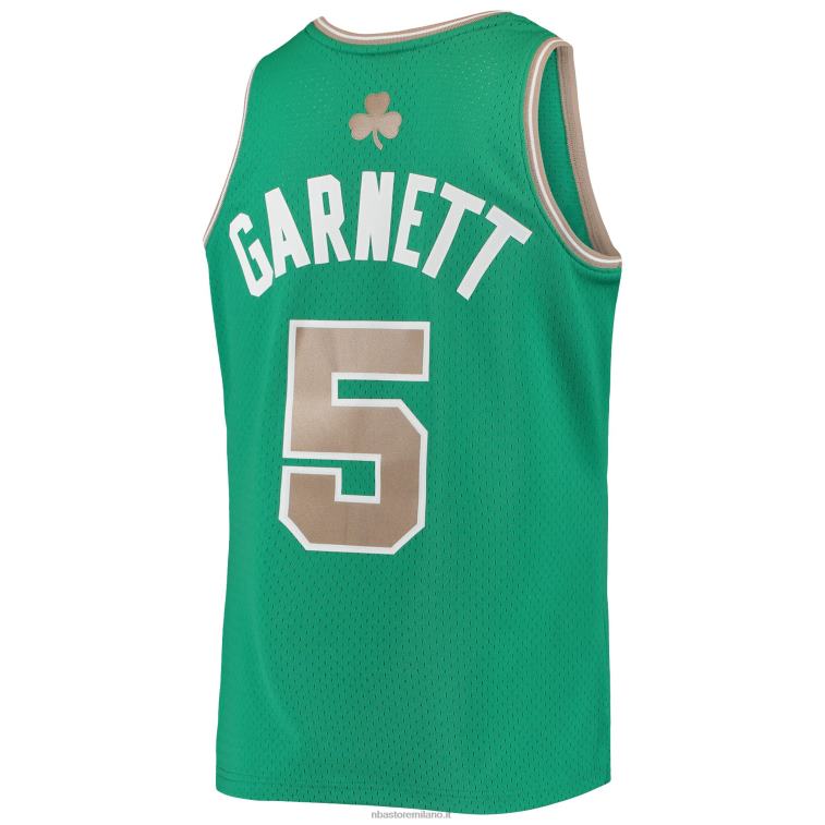 NBA 00F2L2450 boston celtics kevin garnett mitchell & ness kelly green hardwood classici maglia swingman