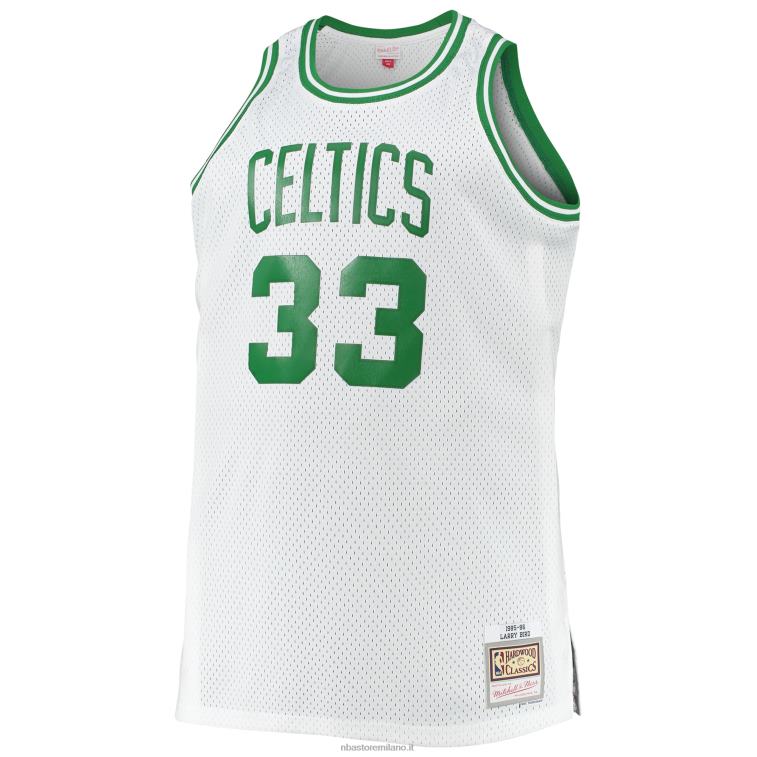NBA 00F2L293 boston celtics larry bird mitchell & ness bianco big & tall hardwood classici maglia swingman
