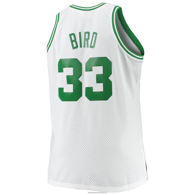 NBA 00F2L293 boston celtics larry bird mitchell & ness bianco big & tall hardwood classici maglia swingman