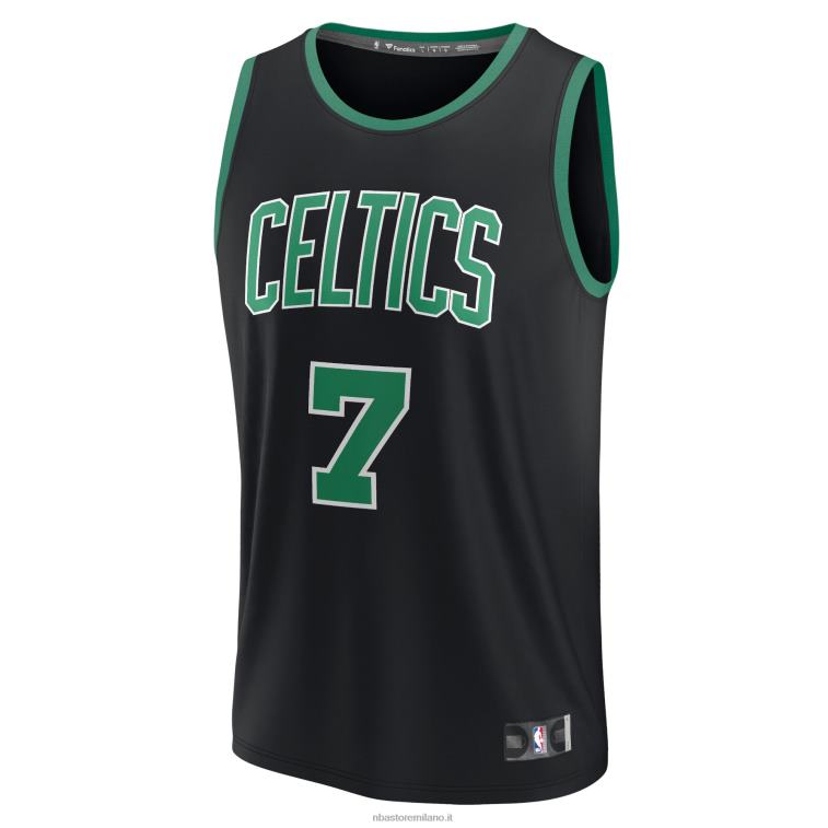 NBA 00F2L3470 maglia Boston Celtics Jaylen Brown Black Fast Break replica