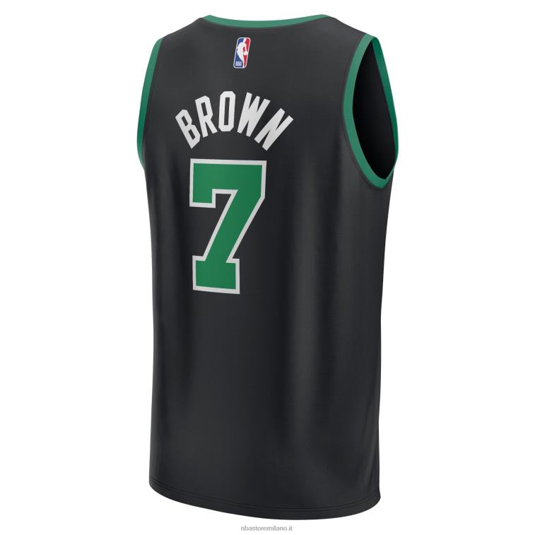 NBA 00F2L3470 maglia Boston Celtics Jaylen Brown Black Fast Break replica