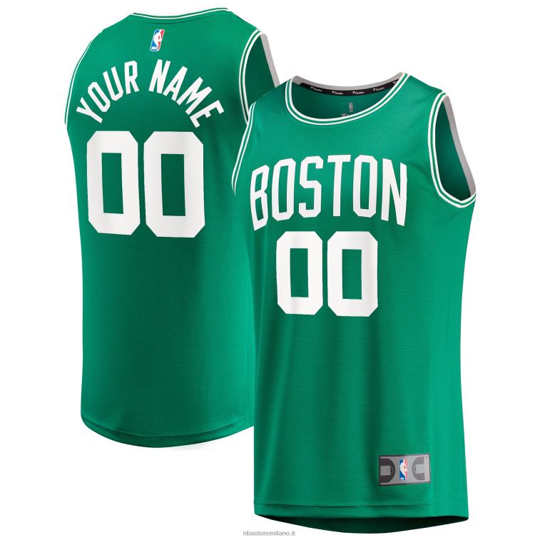 NBA 00F2L41 Boston Celtics Maglia Replica Fast Break Verde Kelly Replica Personalizzata