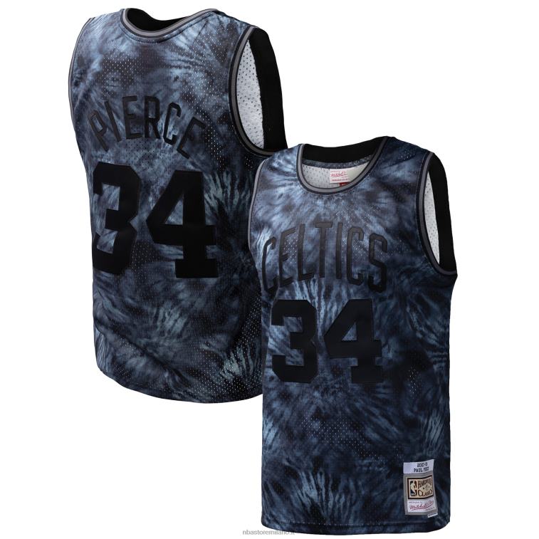 NBA 00F2L5439 boston celtics paul pierce mitchell & ness black hardwood classics maglia swingman tie-dye
