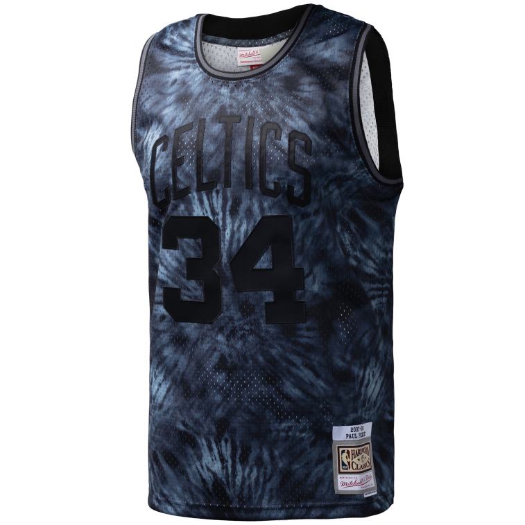 NBA 00F2L5439 boston celtics paul pierce mitchell & ness black hardwood classics maglia swingman tie-dye