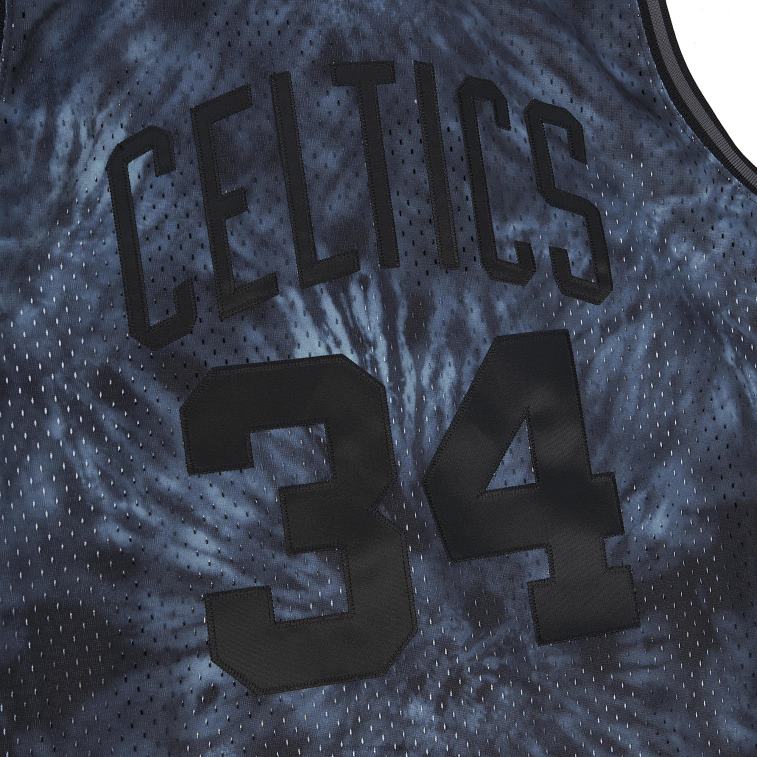NBA 00F2L5439 boston celtics paul pierce mitchell & ness black hardwood classics maglia swingman tie-dye