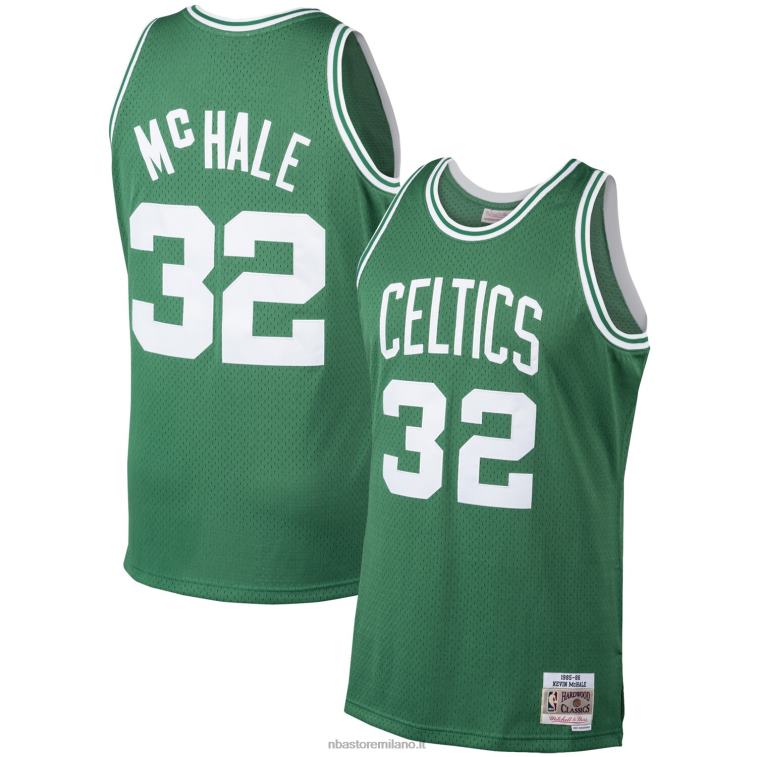 NBA 00F2L7971 boston celtics kevin mchale mitchell & ness kelly green hardwood classics maglia da giocatore swingman