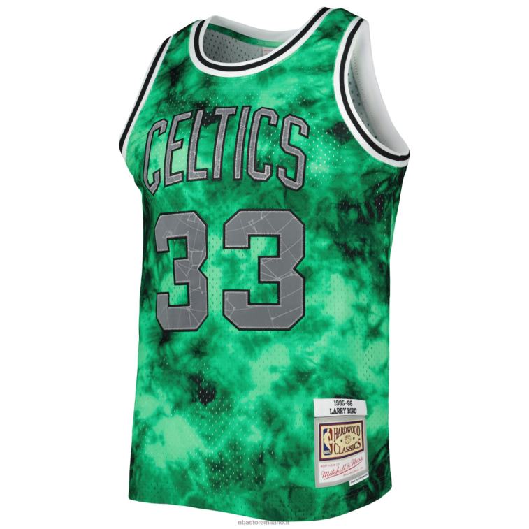 NBA 00F2L977 boston celtics larry bird mitchell & ness maglia swingman galassia verde kelly
