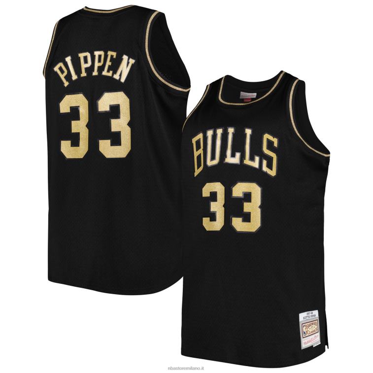 NBA 00F2L1169 chicago bulls scottie pippen mitchell & ness black big & tall hardwood classici maglia swingman