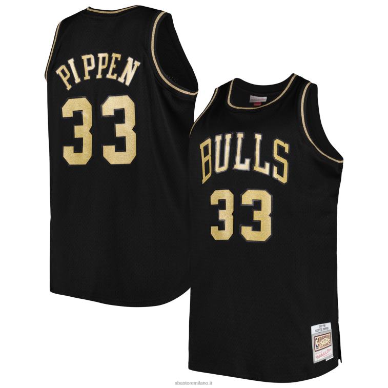NBA 00F2L1169 chicago bulls scottie pippen mitchell & ness black big & tall hardwood classici maglia swingman