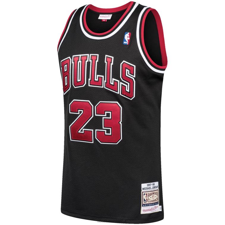 NBA 00F2L11 Chicago bulls michael jordan mitchell & ness black hardwood classics maglia da giocatore autentica