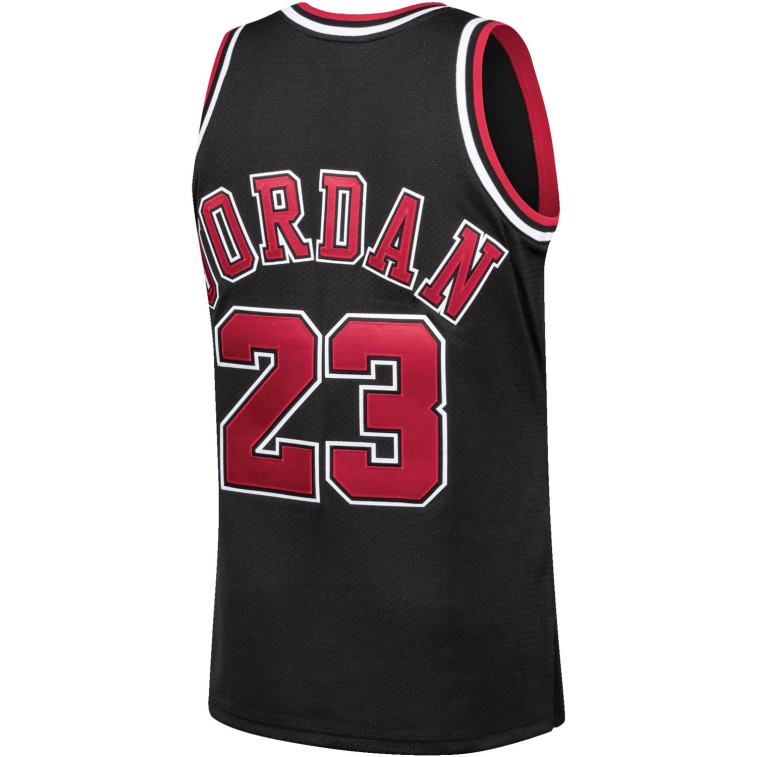 NBA 00F2L11 Chicago bulls michael jordan mitchell & ness black hardwood classics maglia da giocatore autentica
