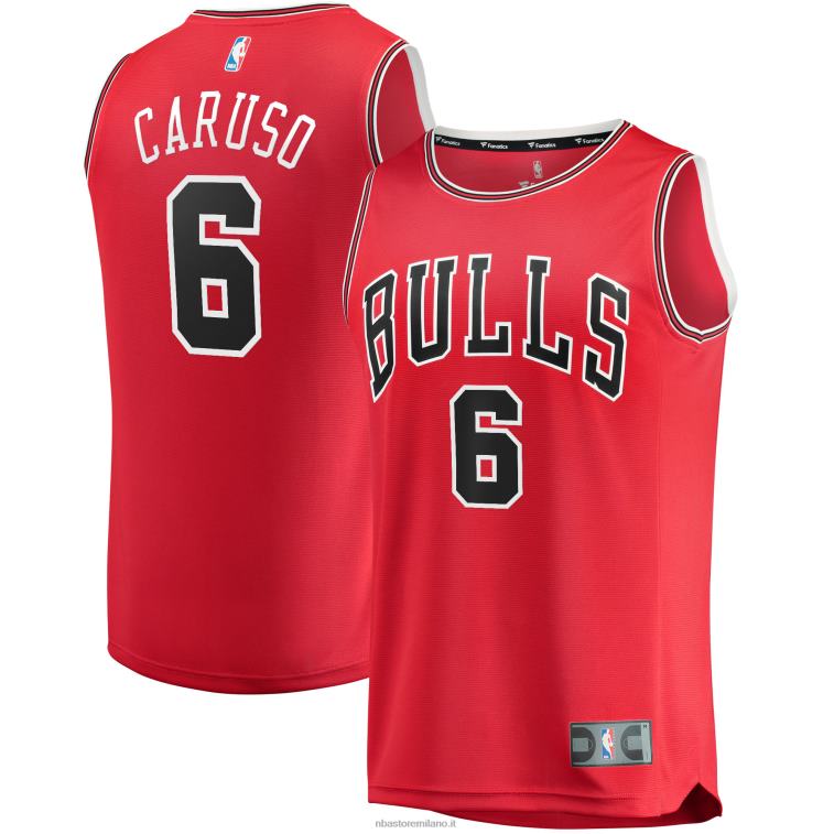 NBA 00F2L1486 maglia replica fast break rossa alex caruso dei chicago bulls