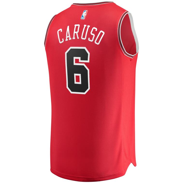 NBA 00F2L1486 maglia replica fast break rossa alex caruso dei chicago bulls