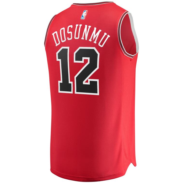 NBA 00F2L1489 Chicago Bulls Ayo Dosunmu Maglia Rossa Fast Break Replica