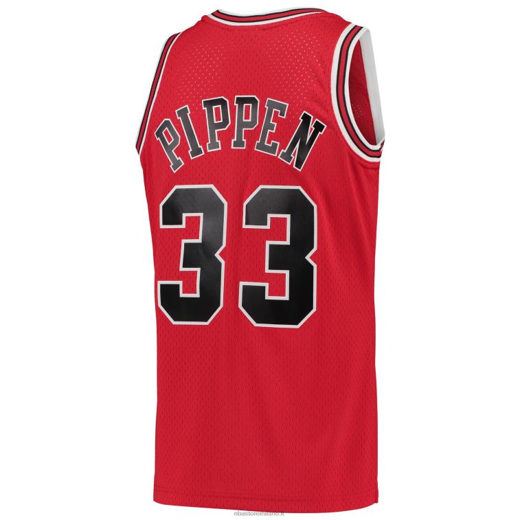 NBA 00F2L1629 maglia swingman dei Chicago Bulls Scottie Pippen Mitchell & Ness Red Hardwood Classics