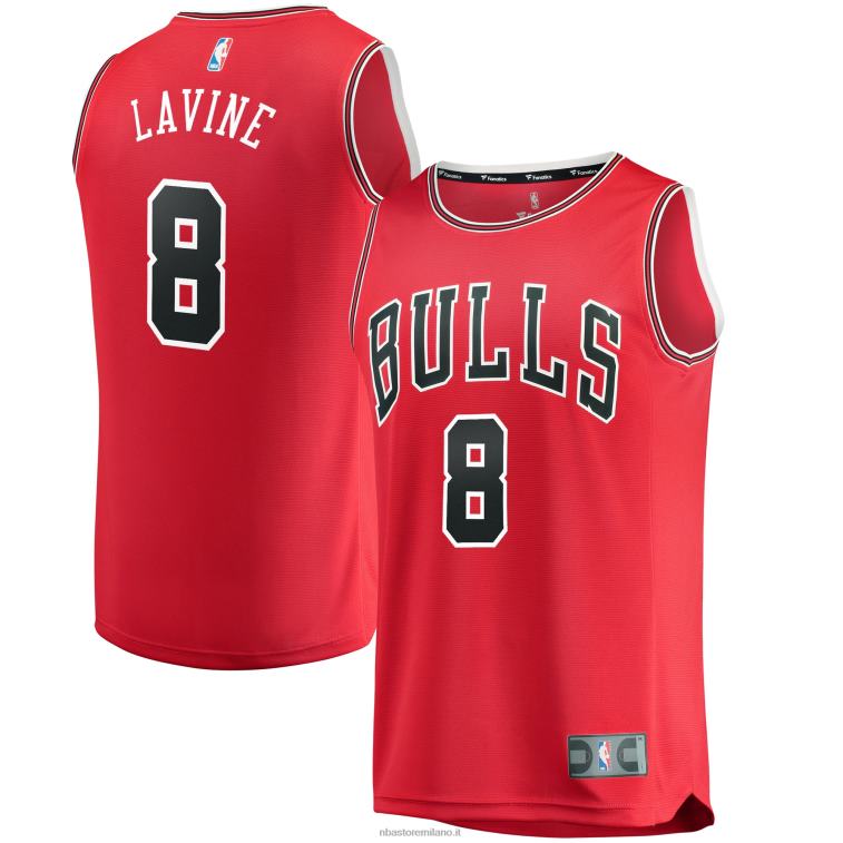 NBA 00F2L215 maglia replica fast break rossa zach lavine dei chicago bulls