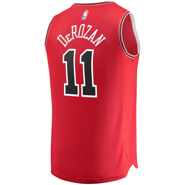 NBA 00F2L224 Chicago Bulls Demar Derozan Red Fast Break Replica Maglia Giocatore