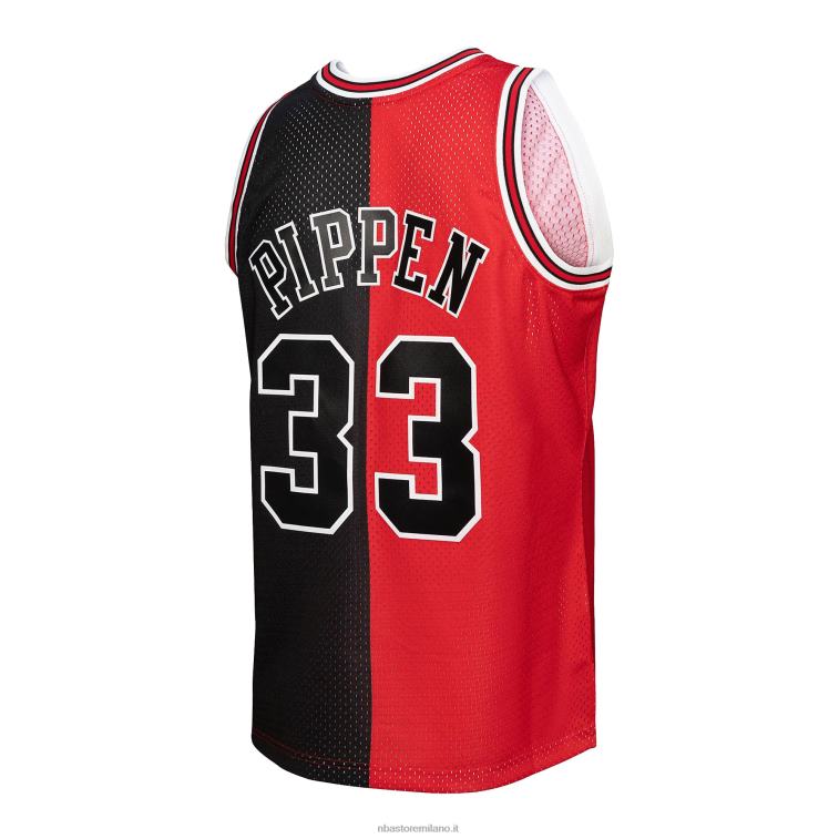 NBA 00F2L233 chicago bulls scottie pippen mitchell & ness red/black hardwood classics split swingman jersey