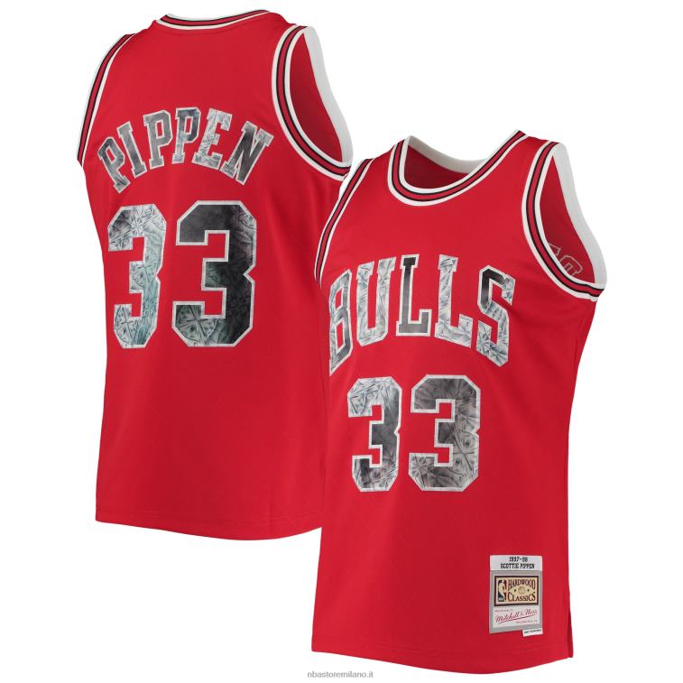 NBA 00F2L2742 Chicago Bulls Scottie Pippen Red Hardwood Classics 75th Anniversary Diamond Swingman Jersey
