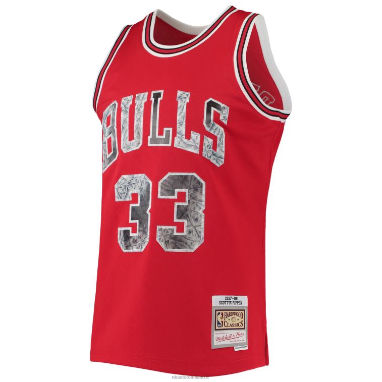 NBA 00F2L2742 Chicago Bulls Scottie Pippen Red Hardwood Classics 75th Anniversary Diamond Swingman Jersey