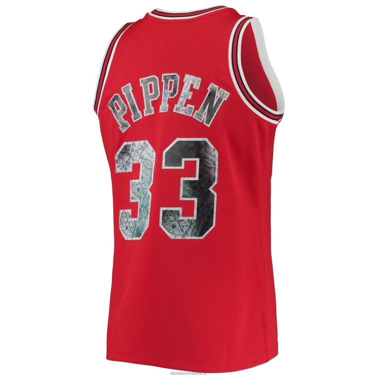 NBA 00F2L2742 Chicago Bulls Scottie Pippen Red Hardwood Classics 75th Anniversary Diamond Swingman Jersey