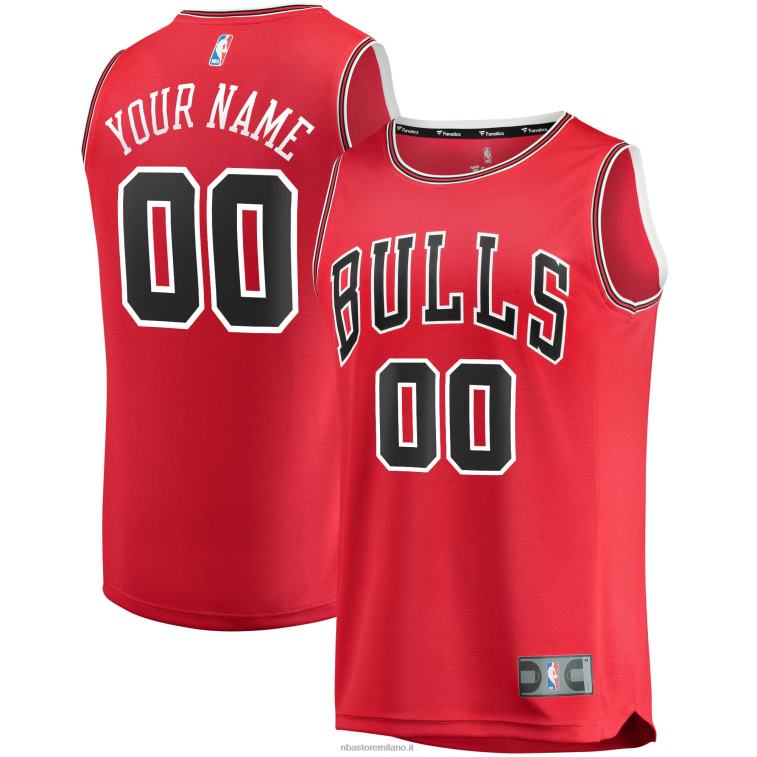 NBA 00F2L29 maglia replica personalizzata rossa fast break dei chicago bulls