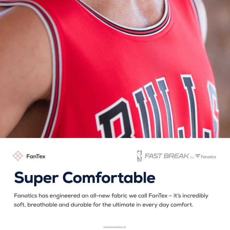 NBA 00F2L29 maglia replica personalizzata rossa fast break dei chicago bulls