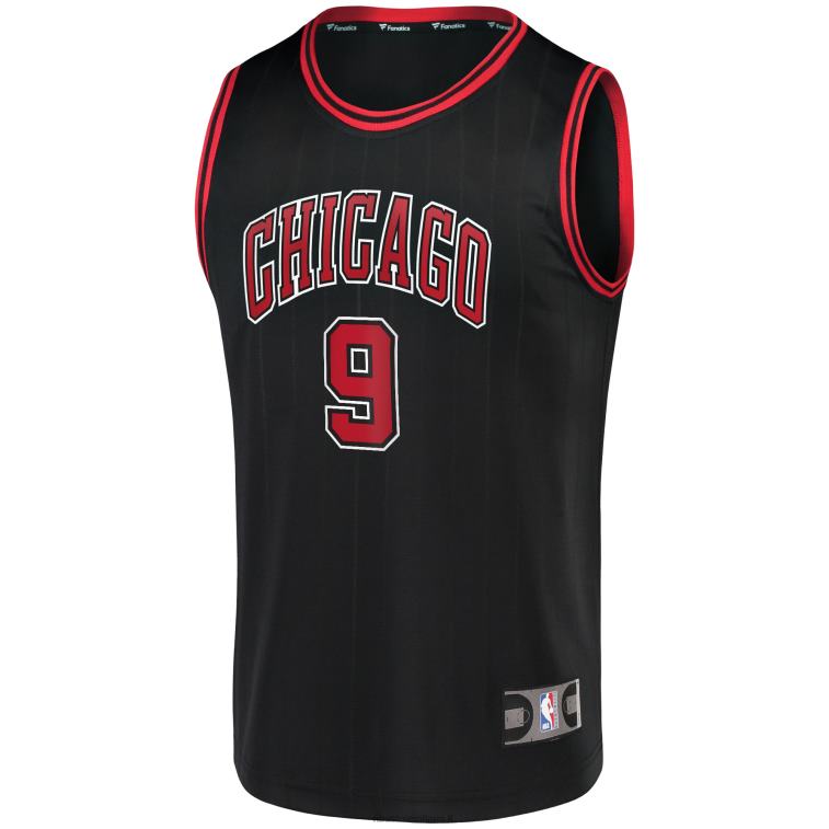 NBA 00F2L3024 maglia nera fast break replica nikola vucevic dei chicago bulls