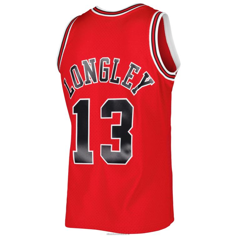 NBA 00F2L4347 chicago bulls luc longley mitchell & ness red hardwood classici maglia swingman
