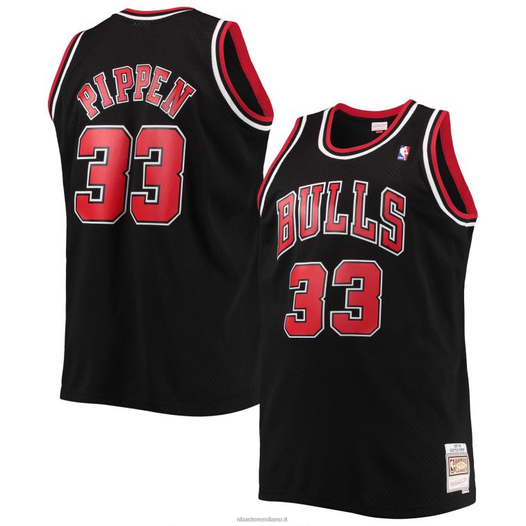 NBA 00F2L460 chicago bulls scottie pippen mitchell & ness black big & tall hardwood classici maglia swingman