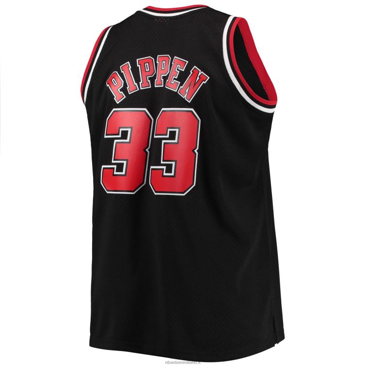 NBA 00F2L460 chicago bulls scottie pippen mitchell & ness black big & tall hardwood classici maglia swingman
