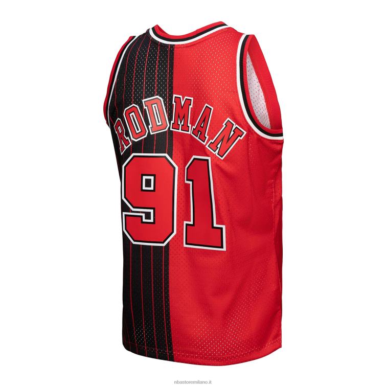 NBA 00F2L4810 chicago bulls mitchell & ness rosso/nero big & tall hardwood classici split maglia swingman