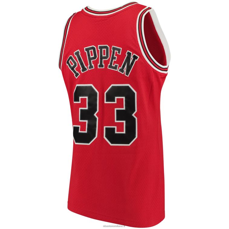 NBA 00F2L6050 chicago bulls scottie pippen mitchell & ness maglia classica rossa grande e alta legno duro