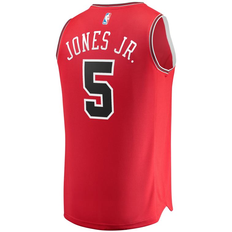 NBA 00F2L6404 Chicago Bulls Derrick Jones jr. maglia rossa replica contropiede