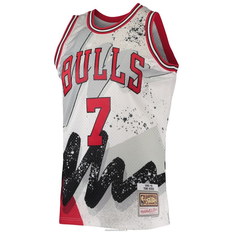 NBA 00F2L7460 chicago bulls toni kukoc mitchell & ness white hardwood classici hyper hoops swingman jersey