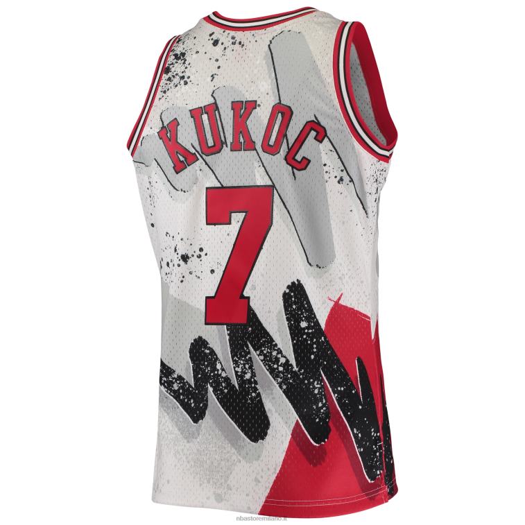 NBA 00F2L7460 chicago bulls toni kukoc mitchell & ness white hardwood classici hyper hoops swingman jersey