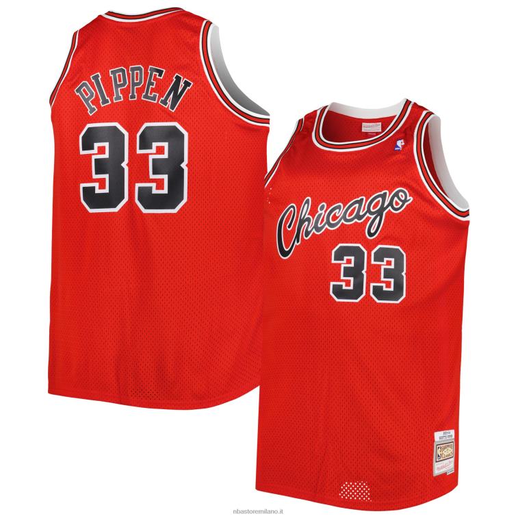 NBA 00F2L997 chicago bulls scottie pippen mitchell & ness rosso big & tall hardwood classici maglia swingman