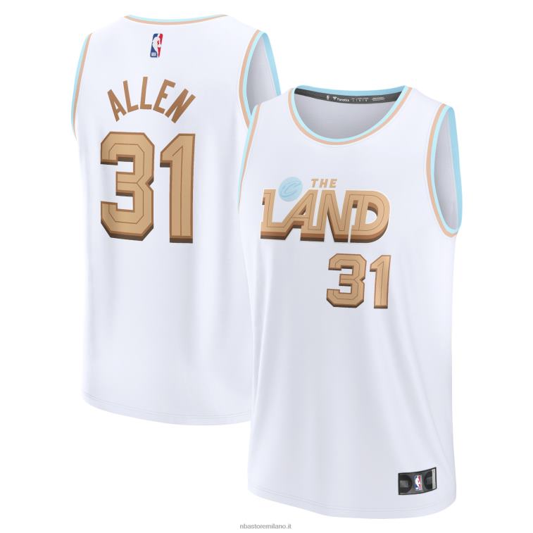 NBA 00F2L159 cleveland cavaliers jarrett allen maglia fastbreak bianca