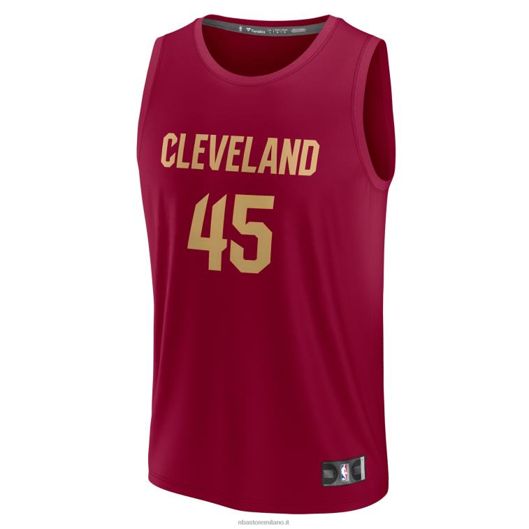 NBA 00F2L2077 Maglia cleveland cavaliers donovan mitchell wine replica fast break