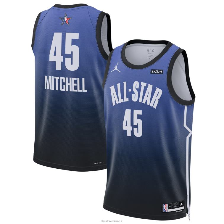 NBA 00F2L209 donovan mitchell jordan marca blu all-star gioco swingman jersey