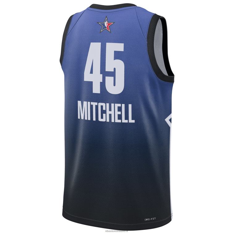 NBA 00F2L209 donovan mitchell jordan marca blu all-star gioco swingman jersey