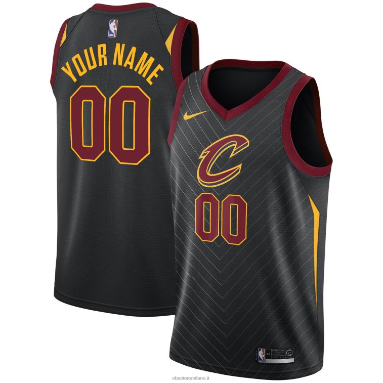 NBA 00F2L2375 cleveland cavaliers nike maglia nera swingman personalizzata