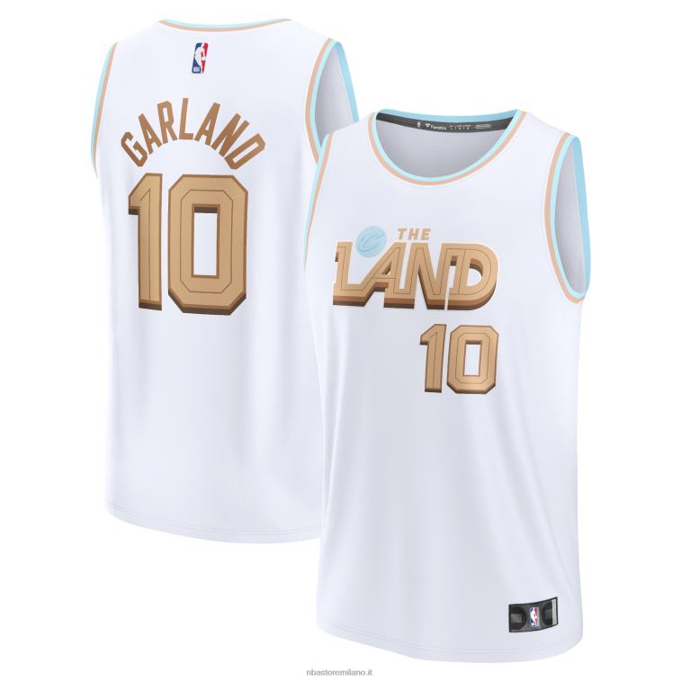 NBA 00F2L305 cleveland cavaliers darius garland maglia fastbreak bianca